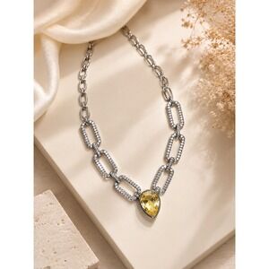 Bomb Party Held In Flight Citrine Hematite Necklace November 2025 NK11242 NEW